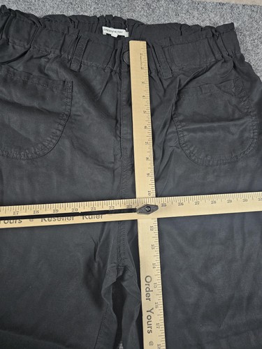 Emerson Fry Pants Womens XL Black Wide Leg Tencel Linen Elastic Waist Made USA - Picture 4 of 10
