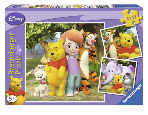 Ravensburger Winnie Pooh Puzzle Disney Bambini 3x49 Pezzi Tigre Maialino I-Aah