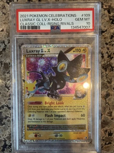 Pokemon Celebrations Luxray GL Lv.X 109 PSA 10