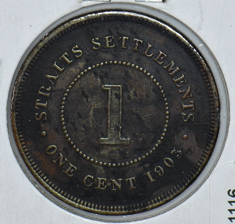 Centavo Eduardo VII de 1903 asentamientos del estrecho 291116 envío combinado Foto 2 de 2