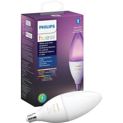 Philips Hue White & Color Ambiance 40W Equivalent B39 Candelabra LED Decorative