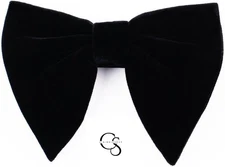 Men's Pre-Tied Velvet Oversized Bow Tie Tuxedo Formal Big Bowtie