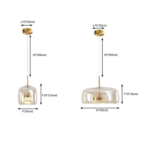 LED Hanging Ceiling Lamp Warm Glass Pendant Lighting for Dining Room Indoor Deco - Picture 11 of 11