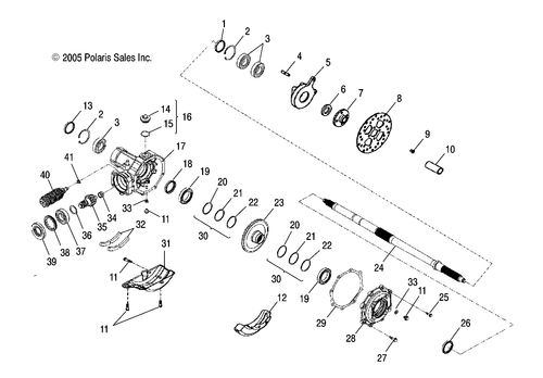 Polaris Bearing, Genuine OEM Part 0452730, Qty 1