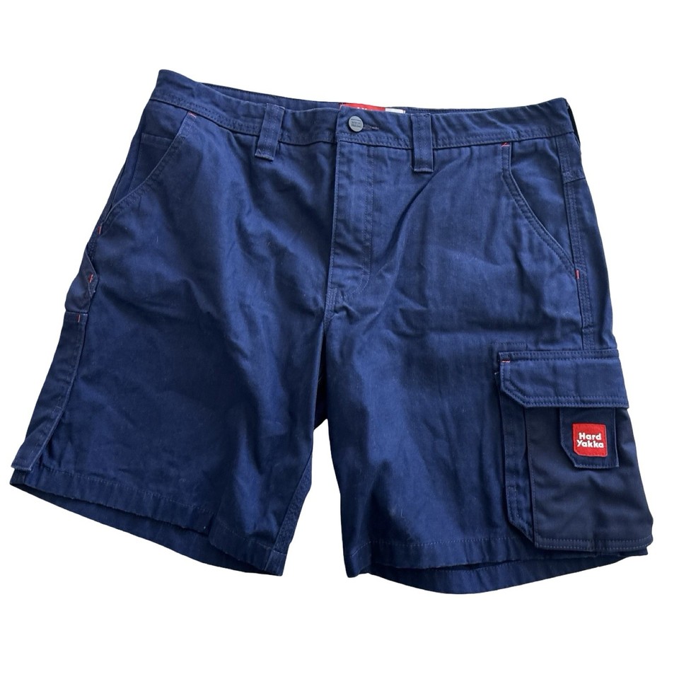 Hard Yakka  Women's  Legends Work Shorts Navy Cargos Pockets Size 14