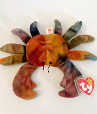 CLAUDE THE CRAB BEANIE BABY WITH RED STAMP