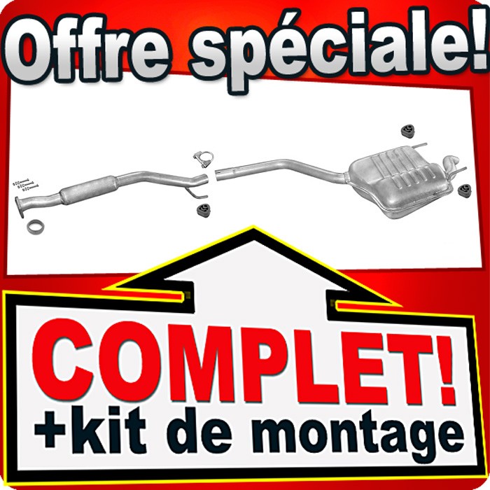 Échappement Mercedes W202 C200D silencieux durable en acier aluminé