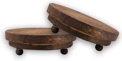 2 Pcs Wood Riser - 3.75  Display Stand for Farmhouse Decor, Tiered Tray Acces...