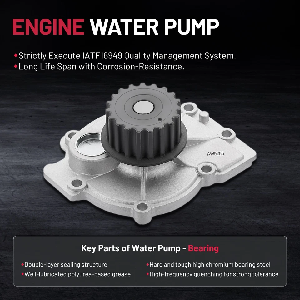 Timing Belt Kit Water Pump For 2006-2013 VOLVO C30 C70 S40 V50 2.4L 2.5L - Imagem 4 de 4