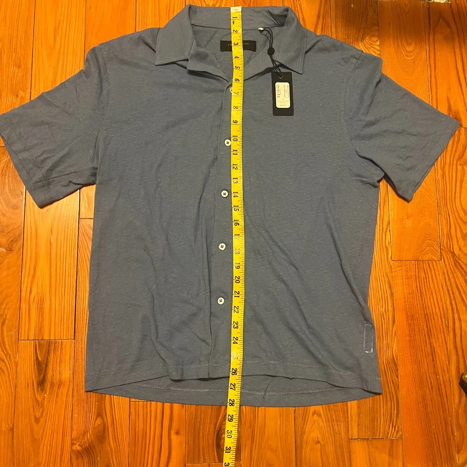 Rag and Bone Knit Avery Shirt in Blue (Size Small) $195 MSRP - Image 2 of 4