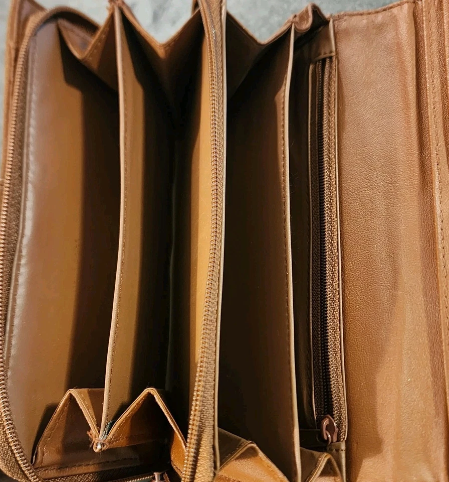 Lorenz 女士高品质真皮大号钱包硬币袋 — 第 3/4 张图片