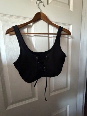 Size Medium Black Tie Sports Bra Kitty Gains