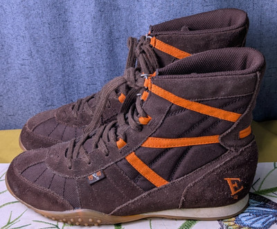 Everlast 1910 HighTop Boxing Shoes Training Brown Suede Leather Sneakers Men's 7