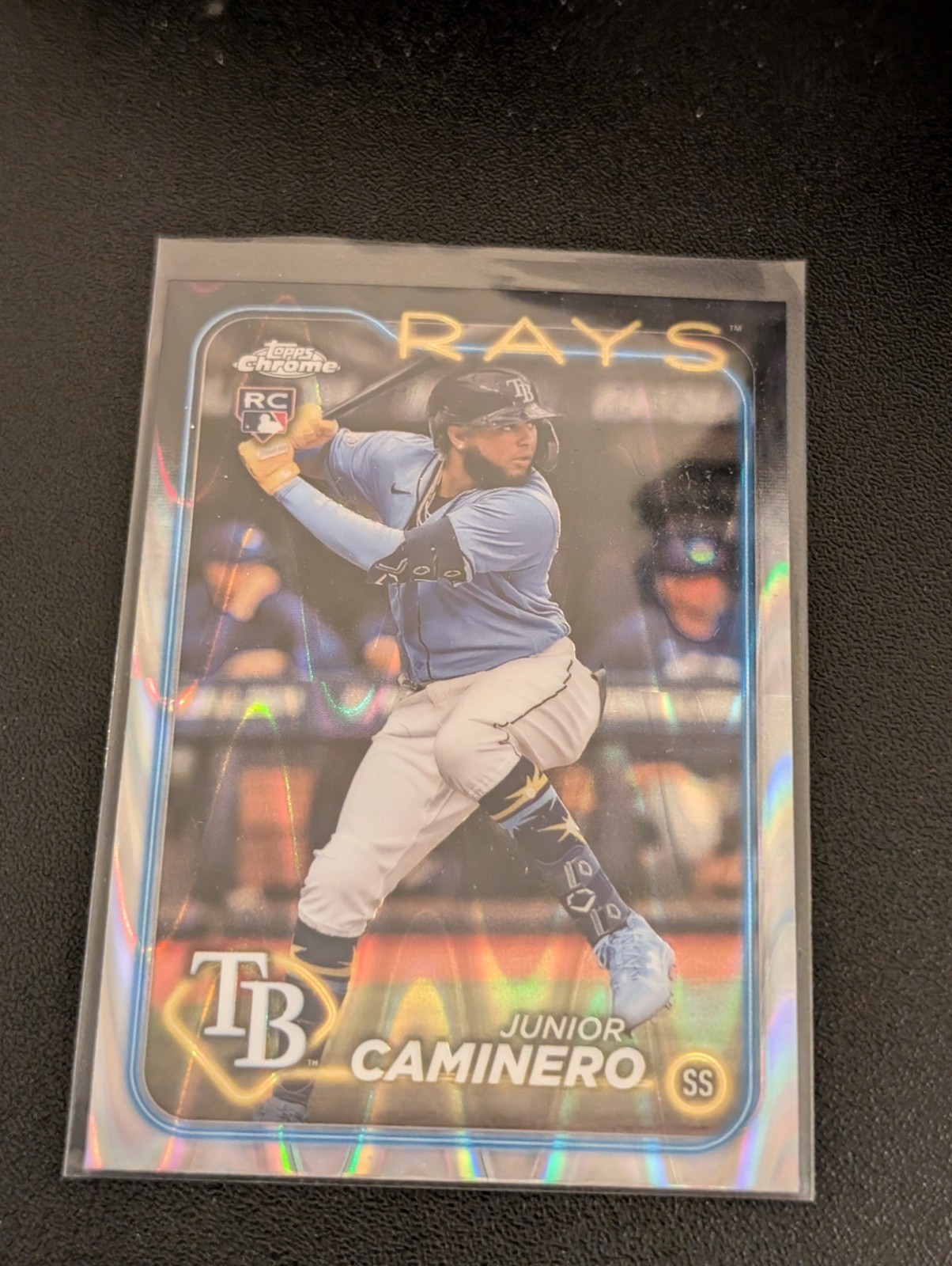 2024 Topps Chrome Rookie Junior Caminero RC  #213 RayWave Refractor Tampa Rays