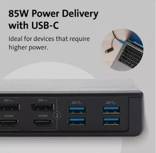 Original Kensington SD4750P USB-C 3.0 Dual 4K Hybrid Docking Station