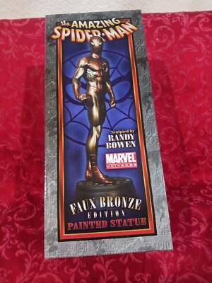 Sealed limited 500 rare classic amazing SPIDERMAN randy BOWEN STATUE FAUX BRONZE