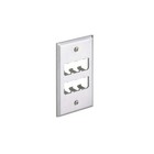 Panduit CFP6SY Mini-Com Single Gang 6-Port Stainless Steel Faceplate