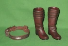 1/6 Jedi Master Leather Boots & Belt Set Star Wars 12" Obi Wan Kenobi Custom Lot