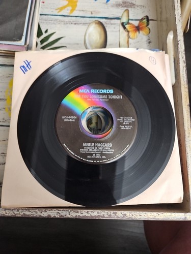 Merle Haggard From Graceland to the Promised Land Are You Lonesome Tonight 45 VG - Picture 2 of 2