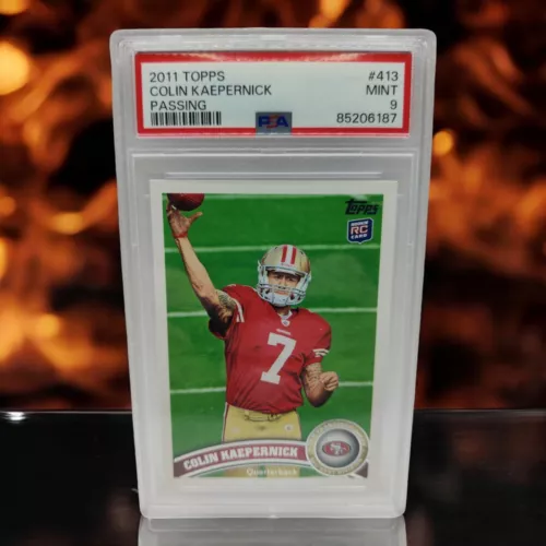 2011 Topps #413 Colin Kaepernick Passing RC Rookie PSA 9 Mint Graded NFL 