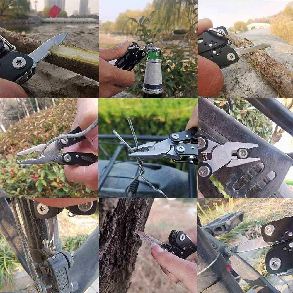Compact Folding Multi Tool Kit with Knife Pliers Saw Screwdriver & Bits Compact Folding Multi Tool Kit with Knife Pliers Saw Screwdriver & Bits