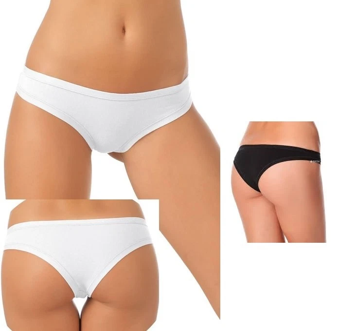 6 SLIP BRASILIANA DONNA JADEA ART. 502 VITA BASSA COTONE ELASTICIZZATO INTIMO