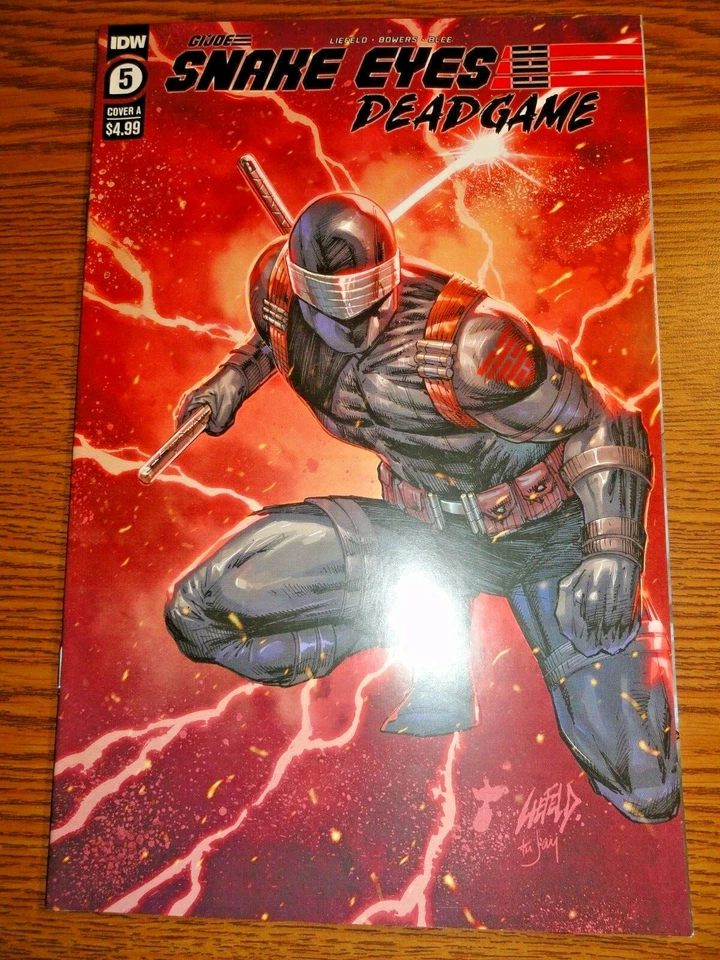 G.I.Joe : Snake Eyes Dead Jeu #5 Rob Liefeld Housse A Film 1st Imprimé IDW Bd - Photo 1/1