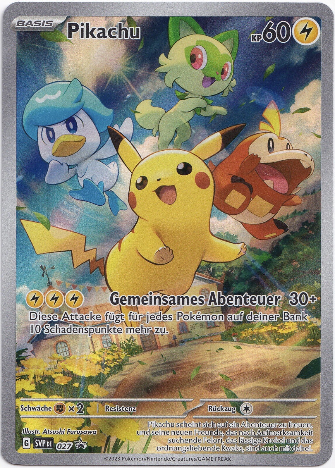 Pokémon Pikachu Secret Illustration Rare Blackstar Promos SVP 027 NM Deutsch