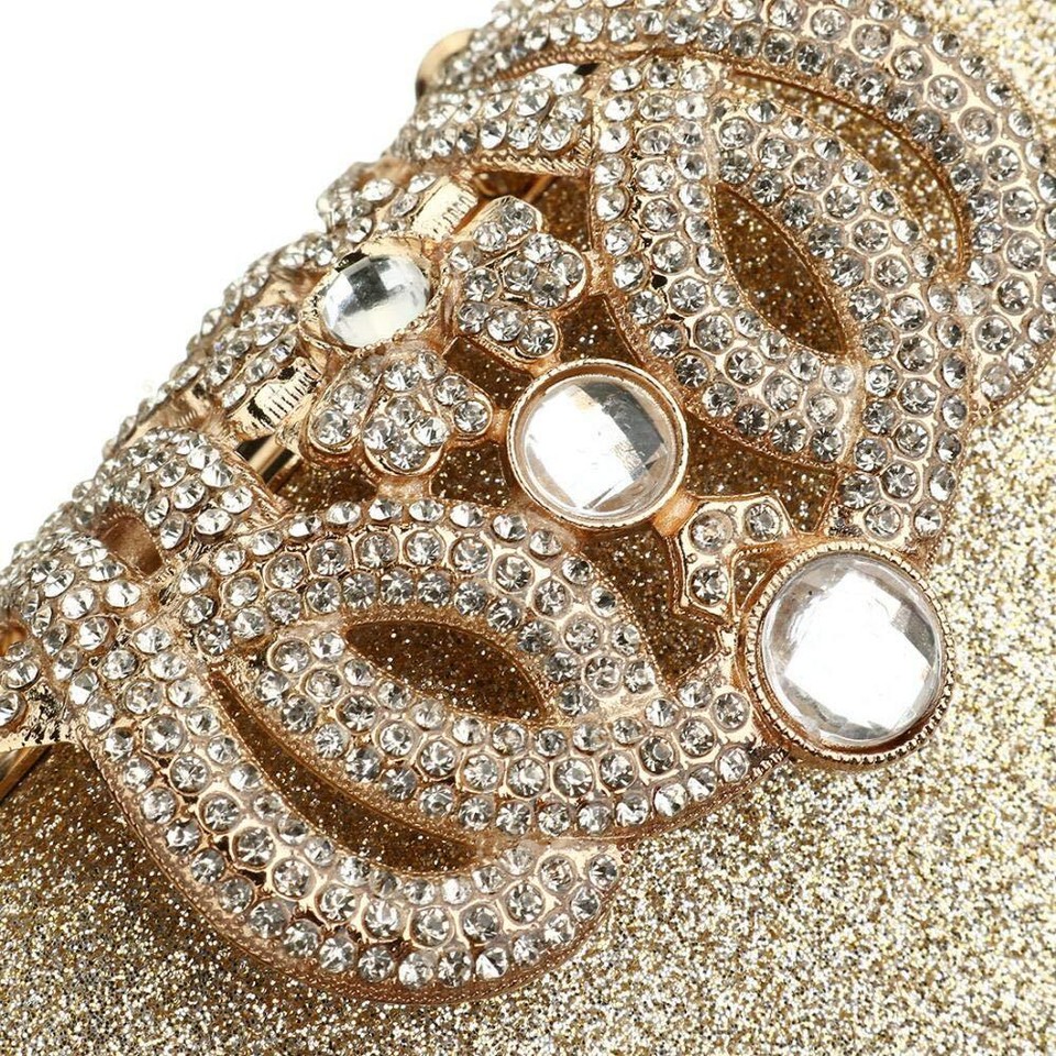 Leather Sparkling Evening Clutch Purse Women Designer Handbag for