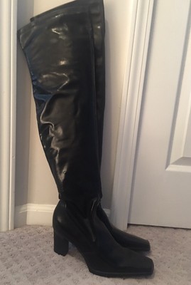 thigh high boots 3 inch heel