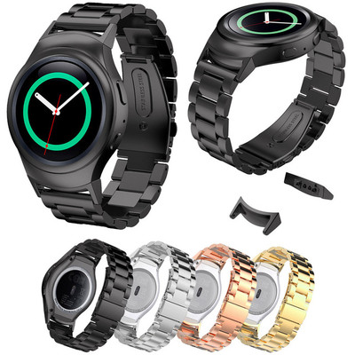 Stainless Steel Watch Band + Connector for Samsung Galaxy Gear S2 SM-R720 R730
