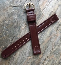 Single keeper Extra Long vintage 15mm size Shell Cordovan watch band 1930s USA