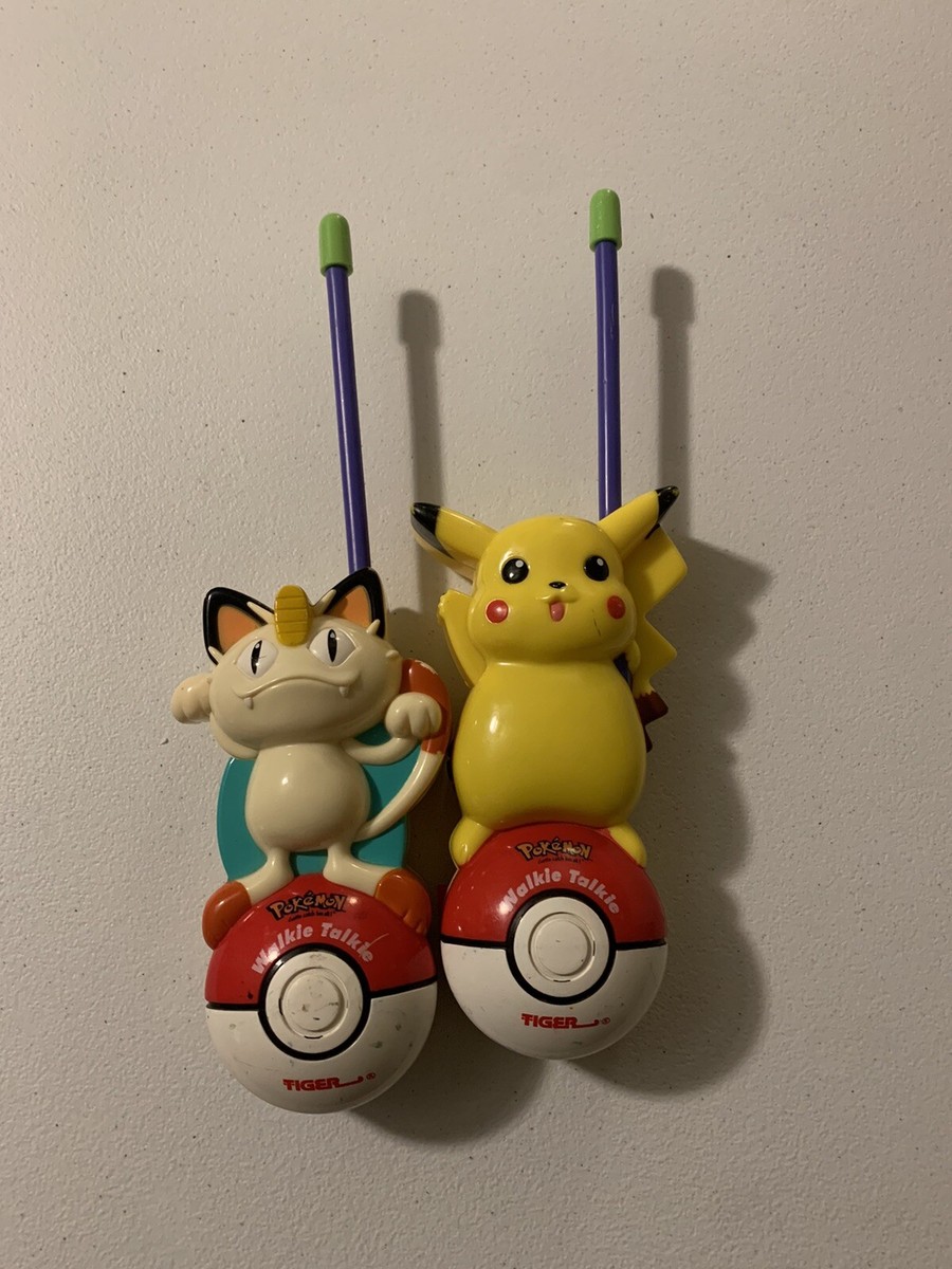 Pokémon Walkie Talkies Pikachu Meowth Vintage 1999 Working