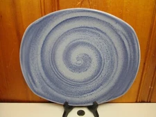 Steelite International Revolution Bluestone 12" Swirl Oval Spice Plate Tray NEW
