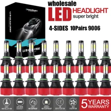 Wholesale 20Pcs 9006 HB4 4SIDE Super Bright LED Headlight Bulbs 6000K White USA