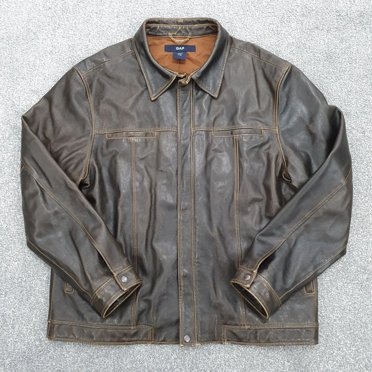 Gap Brown Leather Outer Shell Coats, Jackets & Waistcoats for Men