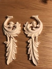 2 wooden carved Ornate Acorn/leaf mouldings