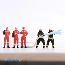 1/64 1/87 1/43 1/18 1/24 Fireman Male Scene Miniatures Figures For Cars Vehicles