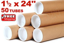 1.5 x 24" Kraft Tubes Poster Document Graphics Mailing Shipping Packing Tube 50p