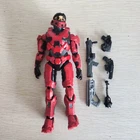 HALO 7" The Spartan Collection Red Spartan MK VII Action Figure +5pcs Weapons