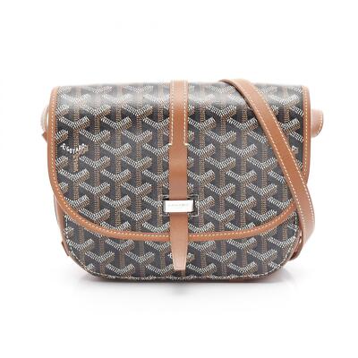 GOYARD Belvedere PM Crossbody Umhängetasche Canvas Leder Braun Schwarz 