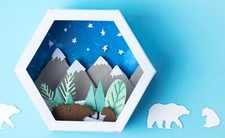 New, Retired Sizzix Thinlits Winter Scene Box 28pc 664582 Retail 29.99 J Scott