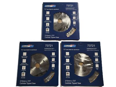 3 x HM Sägeblatt Ø 210 x 30mm 72 Z Aluminium Kunststoff Alu Säge Kreissägeblatt