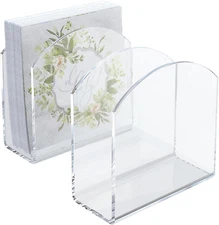 Napkin Holder, 2 Pack Clear Acrylic Napkin Tissue Holder for Table,Tissue Paper