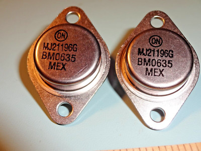 MJ21196G NPN OUTPUT TRANSISTOR SET  OF 2 GENUINE ON SEMICONDUCTOR