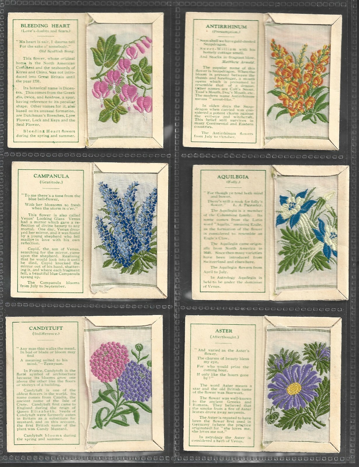 1934 WIX KENSITAS SILK FLOWERS SMALL 1st SERIES PICK THE CARDS YOU