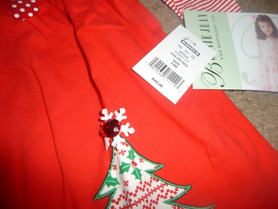 bonnie jean christmas tree dress Girls Dress Santa Christmas Bonnie Jean Glitter Sequined Holiday Reg:  $70-Siz 16