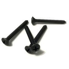 Strap Button Screws for Solid Body Guitar  Bass Fender Style Black 4pc