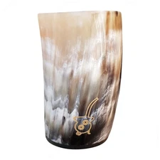 M136 GUAMPA MATE CUP - BULL'S HORN CUP TO DRINK YERBA MATE AND TERERE MEDIUM