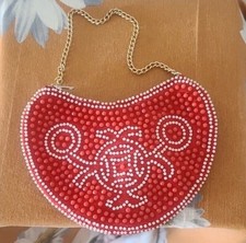 VINTAGE GIRLS  LADIES RED BAG PURSE 1960 - IMMACULATE
